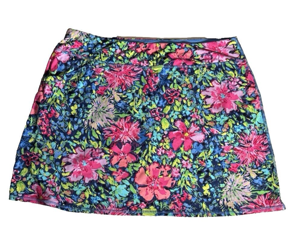 Lilly Pulitzer Luxletic Maryana Skort Floral Golf Tennis Skirt Stretch Active XL